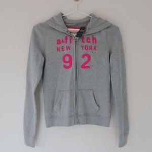 🆕 Abercrombie Gray Hoodie Jacket Kids L Women XS